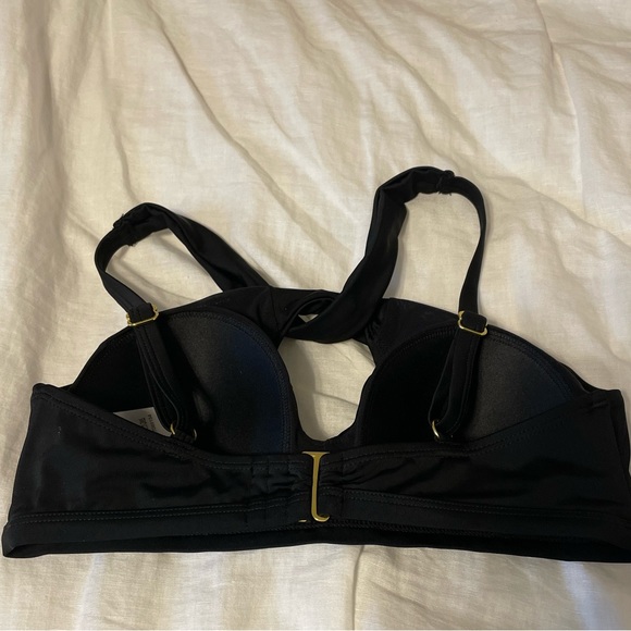 Swimsuits For All Expert Multi-Way Black Halter Padded Swim Bikini Top (size 4) - Picture 4 of 6